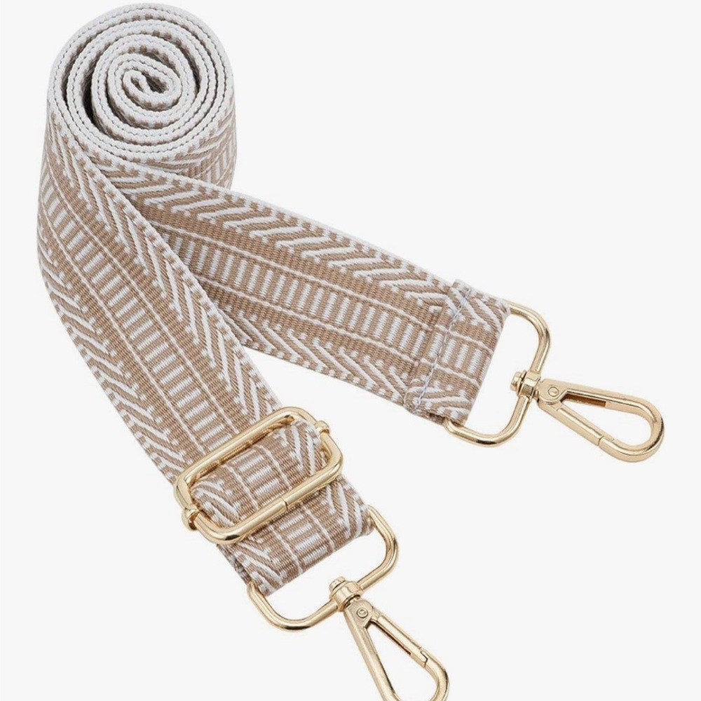 Crossbody Tan and White Bag Strap